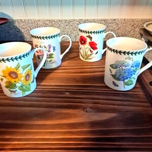 Set of 4 Portmeirion Coffee Mugs,  EUC
